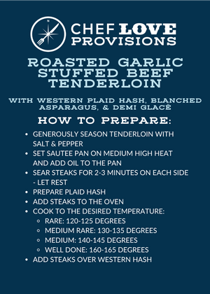 Roasted Garlic Stuffed Beef Tenderloin