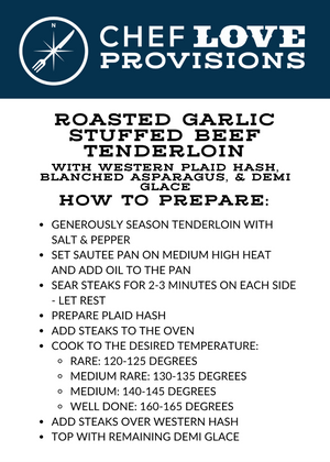 Roasted Garlic Stuffed Beef Tenderloin