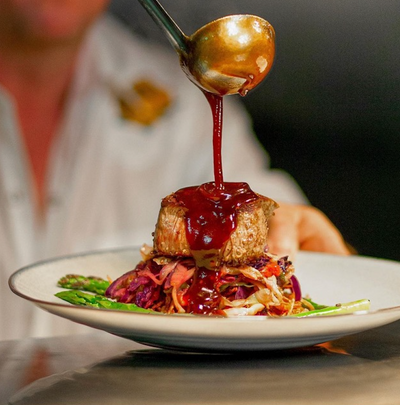 Roasted Garlic Stuffed Beef Tenderloin